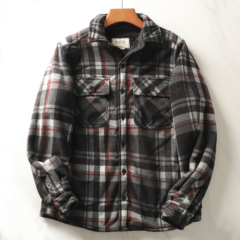 Flannel Plaid Shirt Heavy Weight - Heren Zwaargewicht Flanellen Geruite Overhemden Winter