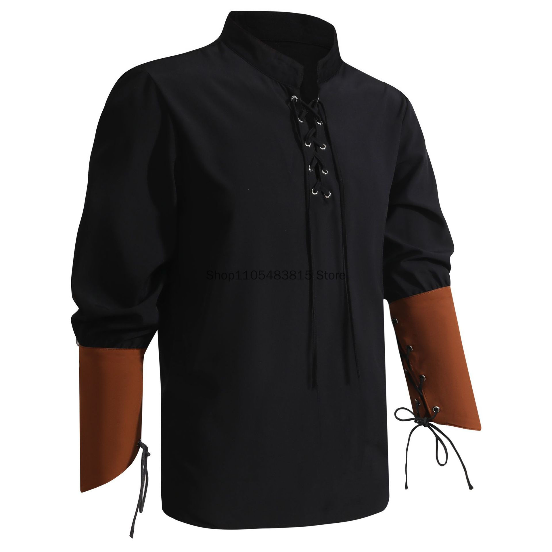 Medieval Gothic Lace Up Pirate Shirt - Piratenhemd voor heren - Middeleeuws gotische