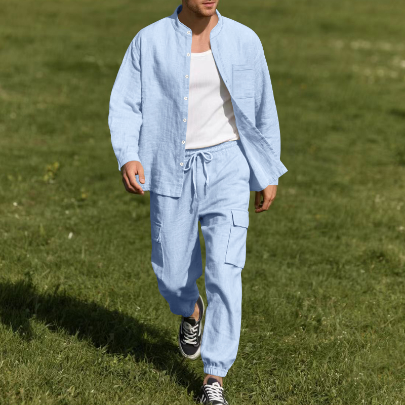 Heren linnen ademende tweedeli - Mens Linen Shirt Long Sleeve recensie en prijs