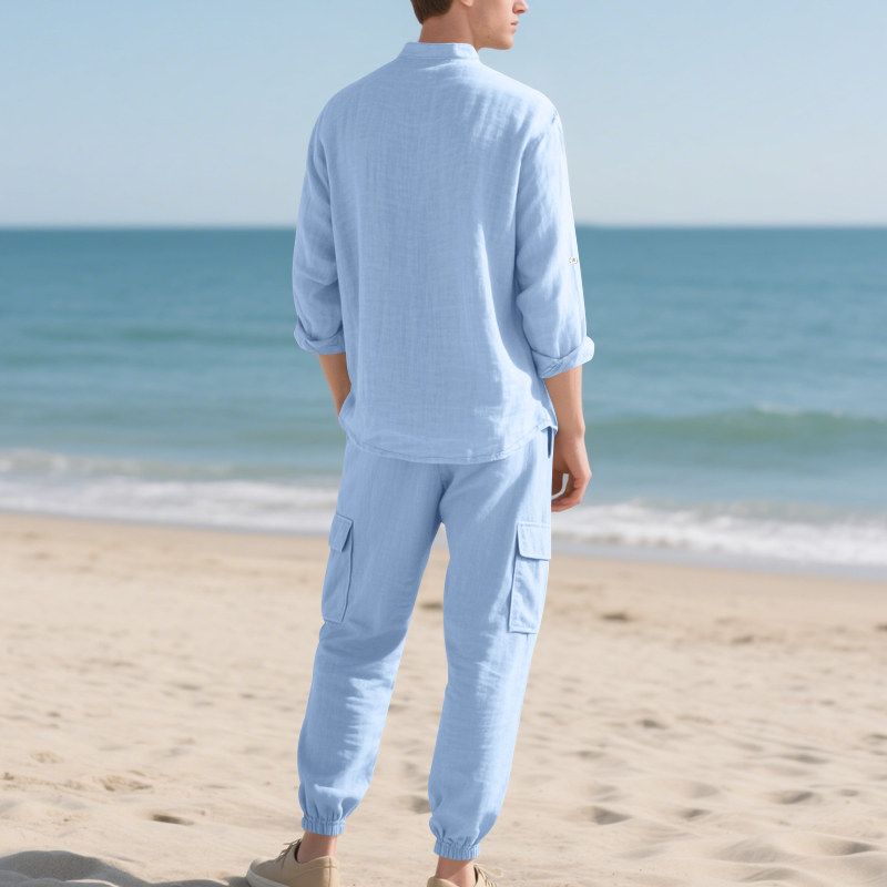 Heren linnen ademende tweedeli - Mens Linen Shirt Long Sleeve recensie en prijs