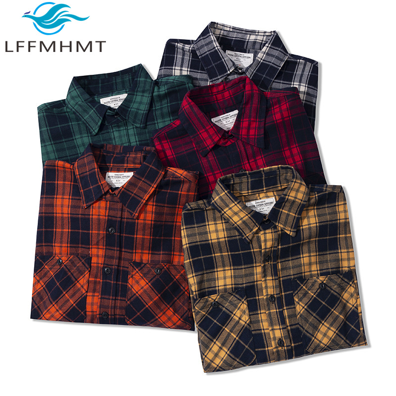 Herfst Winter Mode Klassiek fl - Flannel Plaid Shirt Heavy Weight recensie en prijs