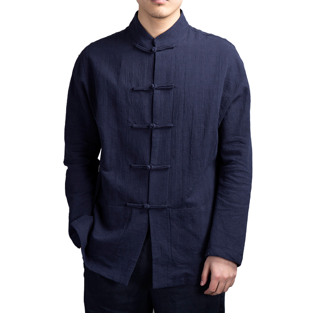Retro Casual Heren Chinese Tra - Mens Linen Shirt Long Sleeve recensie en prijs