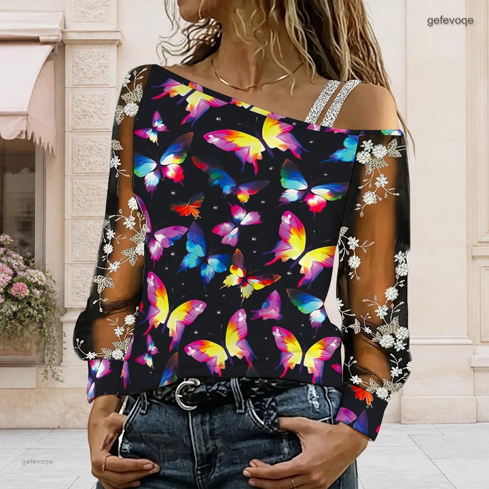 Dames off-shoulder blouse, asy - T-Shirts recensie en prijs