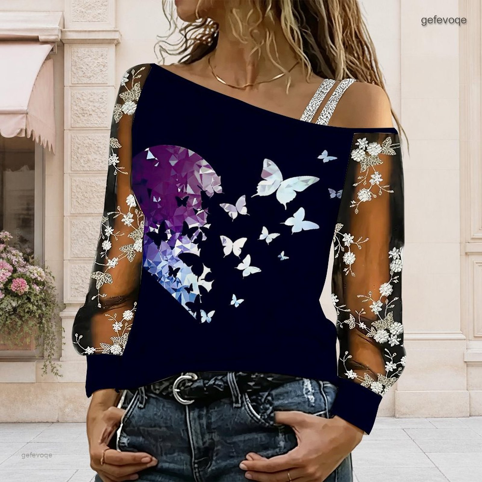 Dames off-shoulder blouse, asy - T-Shirts recensie en prijs
