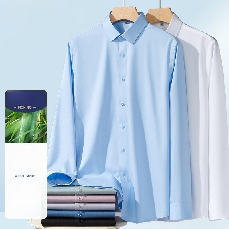 Overhemd met lange mouwen van  - Breathable Bamboo Fiber Shirt Non Iron recensie en prijs