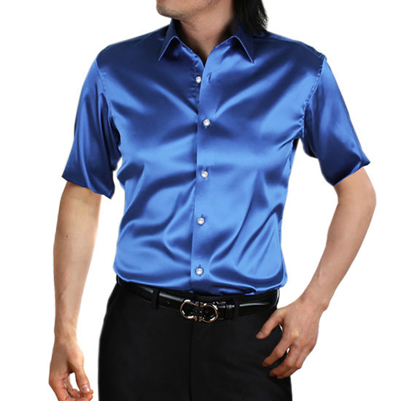 Zijden Satijnen Herenoverhemd  - Mens Satin Silk Dress Shirt recensie en prijs