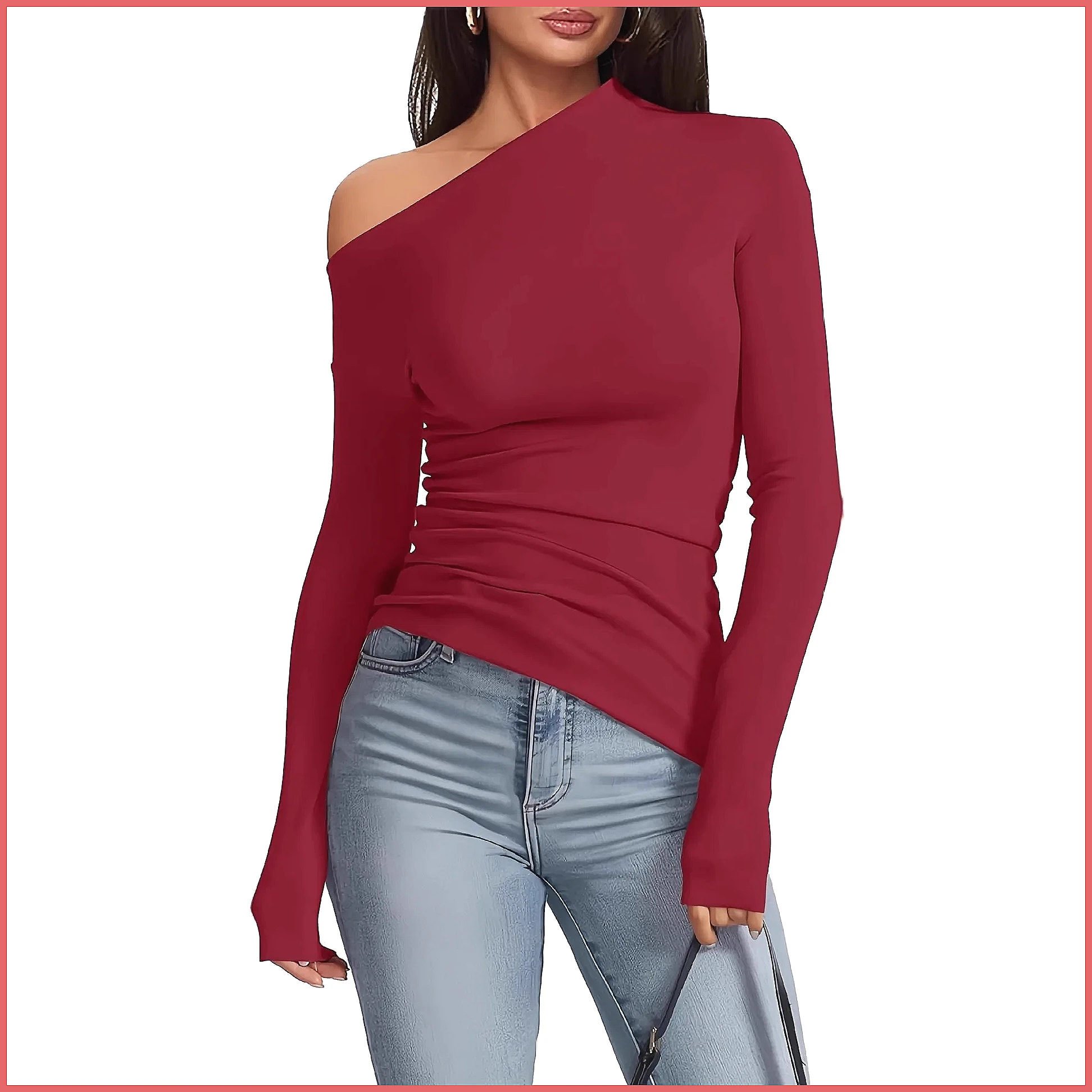 Off-shoulder T-shirt met lange - T-Shirts recensie en prijs